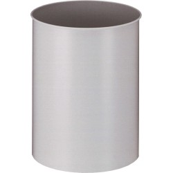 Cos Metalic Cu Capac Antifoc Pentru Hartii, 15 Litri, Helit - Gri Deschis