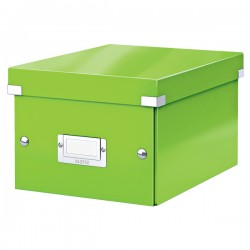 Cutie Depozitare Leitz Wow Click & Store, Carton Laminat, Mica, Verde
