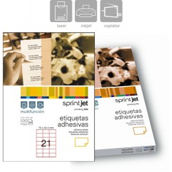 Etichete Autoadezive 21/a4, 70 X 42,4 Mm, 100 Coli/top, Sprintjet - Albe