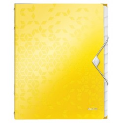 Mapa Cu Separatoare Leitz Wow, Pp, A4, 12 Separatoare, 200 Coli, Galben