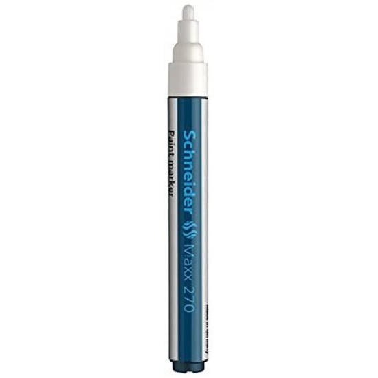 Marker Cu Vopsea Schneider Maxx 270, Varf Rotund 1-3mm - Alb