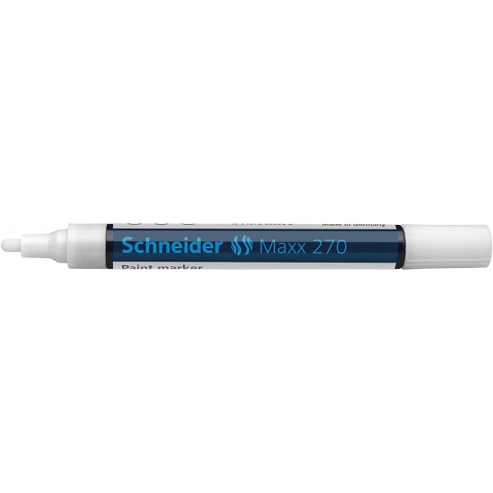Marker Cu Vopsea Schneider Maxx 270, Varf Rotund 1-3mm - Alb