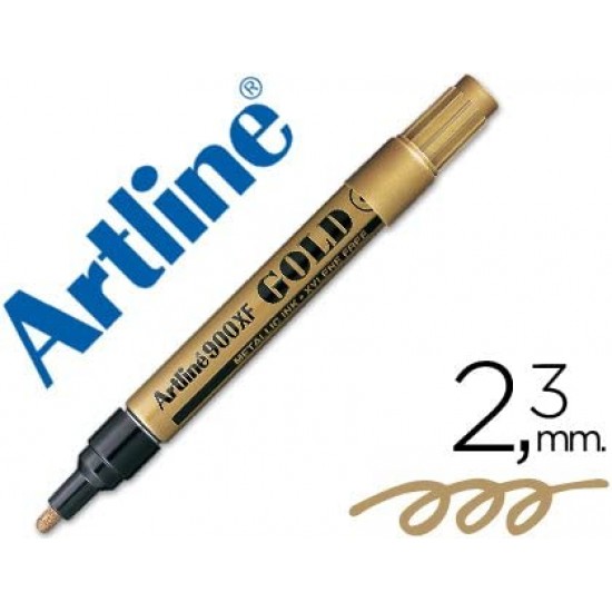 Marker Cu Vopsea Artline 900xf, Corp Metalic, Varf Rotund 2.3mm - Auriu