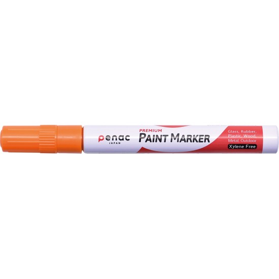 Marker Cu Vopsea Penac, Rezistent La Temperaturi Inalte, Varf Rotund, Grosime Scriere 2-4mm - Orange