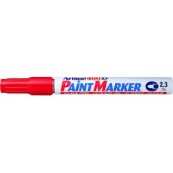 Marker Cu Vopsea Artline 400xf, Corp Metalic, Varf Rotund 2.3mm - Rosu