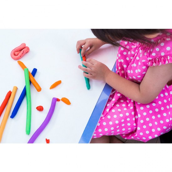 Plastilina Standard, 6 + 2 Neon X 12 Gr./blister, Alpino - 8 Culori Asortate