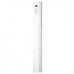 Rigla Din Plastic Transparent, 20cm, Alco